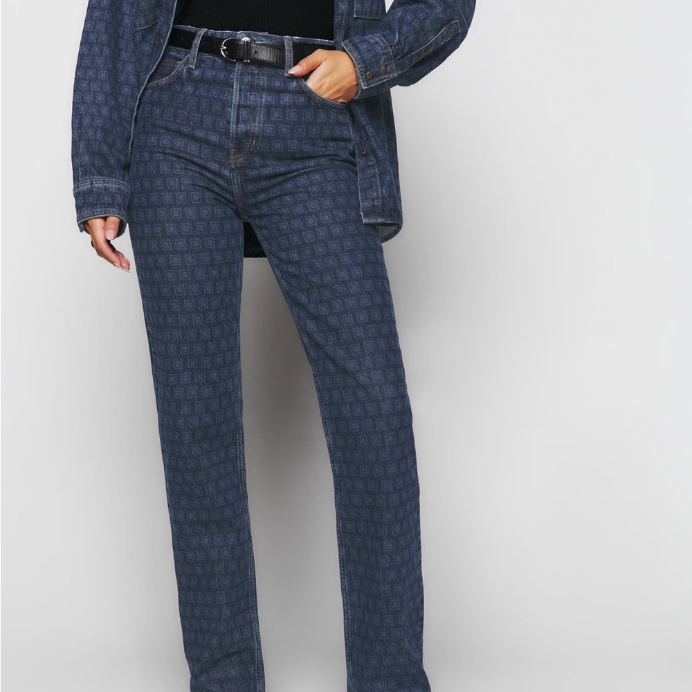 Reformation Cynthia high rise straight long jeans